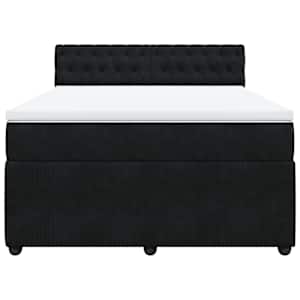 Box spring postel s matrací černá 140 x 190 cm samet - obrázek 6