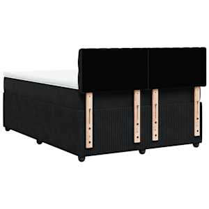 Box spring postel s matrací černá 140 x 190 cm samet - obrázek 8