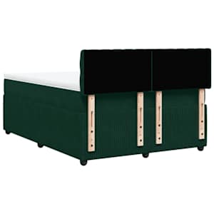 Box spring postel s matrací tmavě zelená 140x190 cm samet - obrázek 8