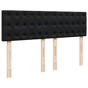 Box spring postel s matrací černá 140 x 190 cm samet - obrázek 12