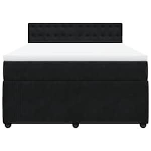 Box spring postel s matrací černá 140 x 190 cm samet - obrázek 6