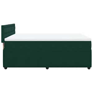 Box spring postel s matrací tmavě zelená 140x190 cm samet - obrázek 7