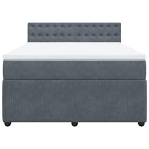 Box spring postel s matrací tmavě šedá 140x200 cm samet - obrázek 6