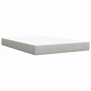 Box spring postel s matrací světle šedá 160x200 cm samet - obrázek 10