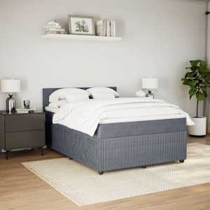 Box spring postel s matrací tmavě šedá 160x200 cm samet - obrázek 5
