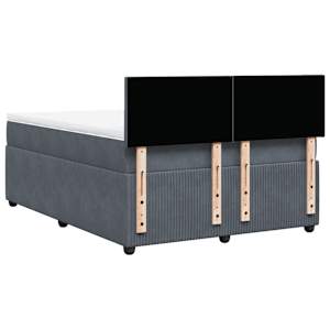 Box spring postel s matrací tmavě šedá 160x200 cm samet - obrázek 8