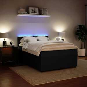 Box spring postel s matrací černá 160x200 cm samet - obrázek 5