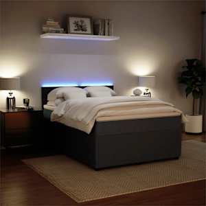 Box spring postel s matrací tmavě šedá 160x200 cm samet - obrázek 5