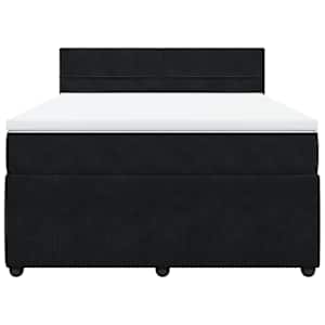 Box spring postel s matrací černá 160x200 cm samet - obrázek 6