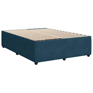 Box spring postel s matrací modrá 160 x 200 cm samet - obrázek 9