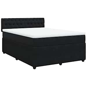 Box spring postel s matrací černá 160x200 cm samet - obrázek 3