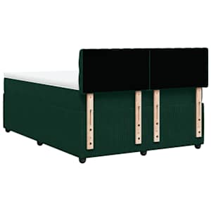 Box spring postel s matrací tmavě zelená 160x200 cm samet - obrázek 8