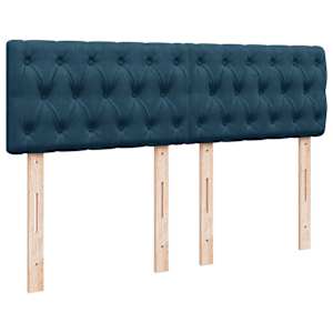 Box spring postel s matrací modrá 160 x 200 cm samet - obrázek 12