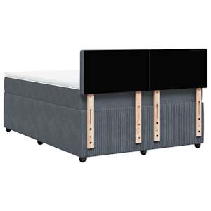 Box spring postel s matrací tmavě šedá 160x200 cm samet - obrázek 8