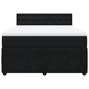Box spring postel s matrací černá 160x200 cm samet - obrázek 6
