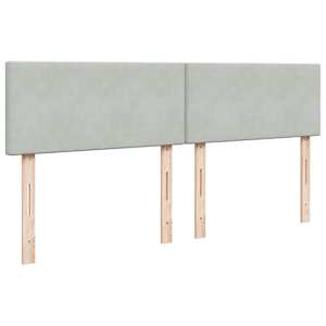 Box spring postel s matrací světle šedá 180x200 cm samet - obrázek 9