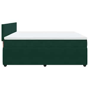 Box spring postel s matrací tmavě zelená 180x200 cm samet - obrázek 7