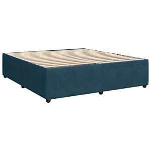 Box spring postel s matrací modrá 180 x 200 cm samet - obrázek 10
