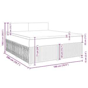 Box spring postel s matrací růžová 180x200 cm samet - obrázek 18