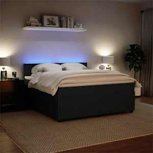 Box spring postel s matrací černá 180x200 cm samet - obrázek 5