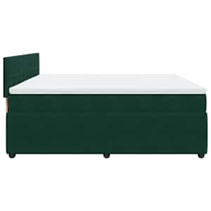 Box spring postel s matrací tmavě zelená 180x200 cm samet - obrázek 7