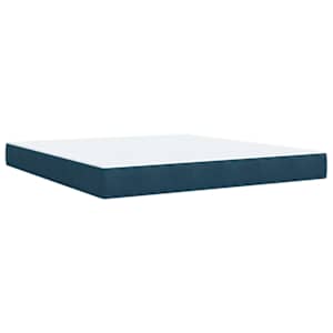 Box spring postel s matrací modrá 180 x 200 cm samet - obrázek 11