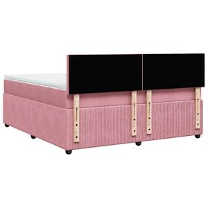 Box spring postel s matrací růžová 180x200 cm samet - obrázek 8