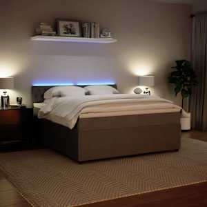 Box spring postel s matrací světle šedá 180x200 cm samet - obrázek 5