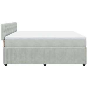 Box spring postel s matrací světle šedá 180x200 cm samet - obrázek 7