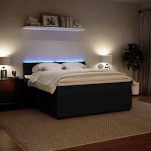 Box spring postel s matrací černá 180x200 cm samet - obrázek 5