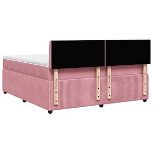 Box spring postel s matrací růžová 180x200 cm samet - obrázek 8