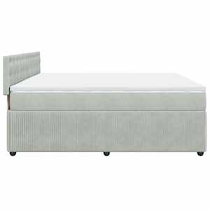 Box spring postel s matrací světle šedá 180x200 cm samet - obrázek 7