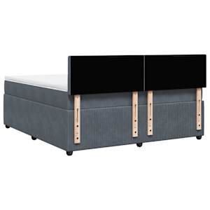 Box spring postel s matrací tmavě šedá 180x200 cm samet - obrázek 8