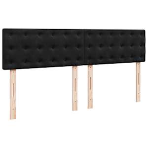 Box spring postel s matrací černá 180x200 cm samet - obrázek 9