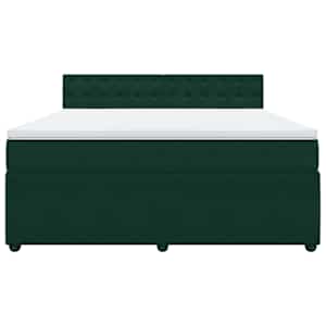 Box spring postel s matrací tmavě zelená 180x200 cm samet - obrázek 6