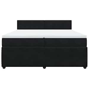 Box spring postel s matrací černá 200x200 cm samet - obrázek 6