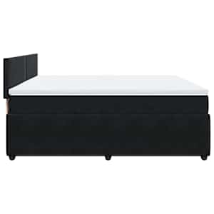 Box spring postel s matrací černá 200x200 cm samet - obrázek 7