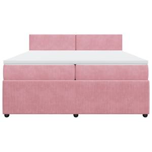 Box spring postel s matrací růžová 200x200 cm samet - obrázek 6