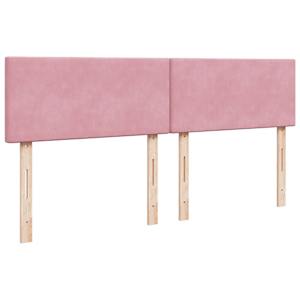 Box spring postel s matrací růžová 200x200 cm samet - obrázek 9