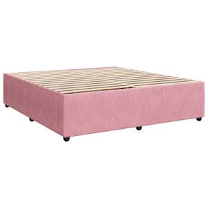 Box spring postel s matrací růžová 200x200 cm samet - obrázek 10