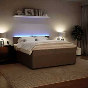 Box spring postel s matrací světle šedá 200x200 cm samet - obrázek 5