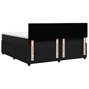 Box spring postel s matrací černá 200x200 cm samet - obrázek 8