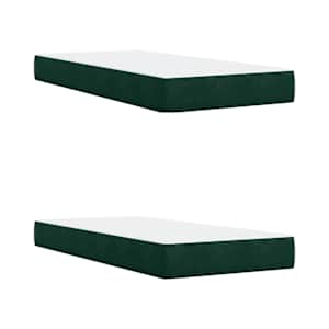 Box spring postel s matrací tmavě zelená 200x200 cm samet - obrázek 11