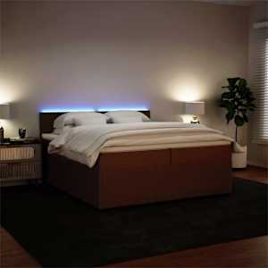 Box spring postel s matrací růžová 200x200 cm samet - obrázek 5