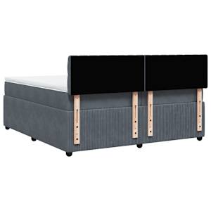Box spring postel s matrací tmavě šedá 200x200 cm samet - obrázek 8