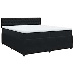 Box spring postel s matrací černá 200x200 cm samet - obrázek 3