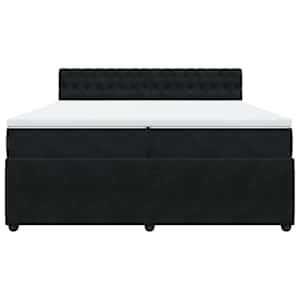 Box spring postel s matrací černá 200x200 cm samet - obrázek 6