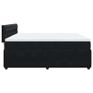 Box spring postel s matrací černá 200x200 cm samet - obrázek 7