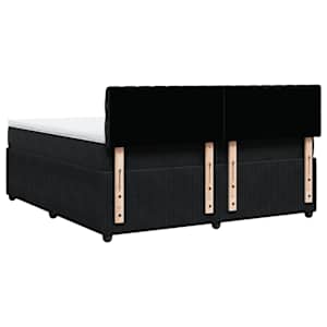 Box spring postel s matrací černá 200x200 cm samet - obrázek 8