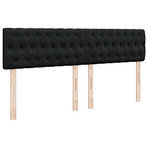 Box spring postel s matrací černá 200x200 cm samet - obrázek 9